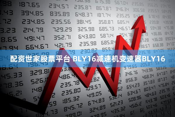 配资世家股票平台 BLY16减速机变速器BLY16